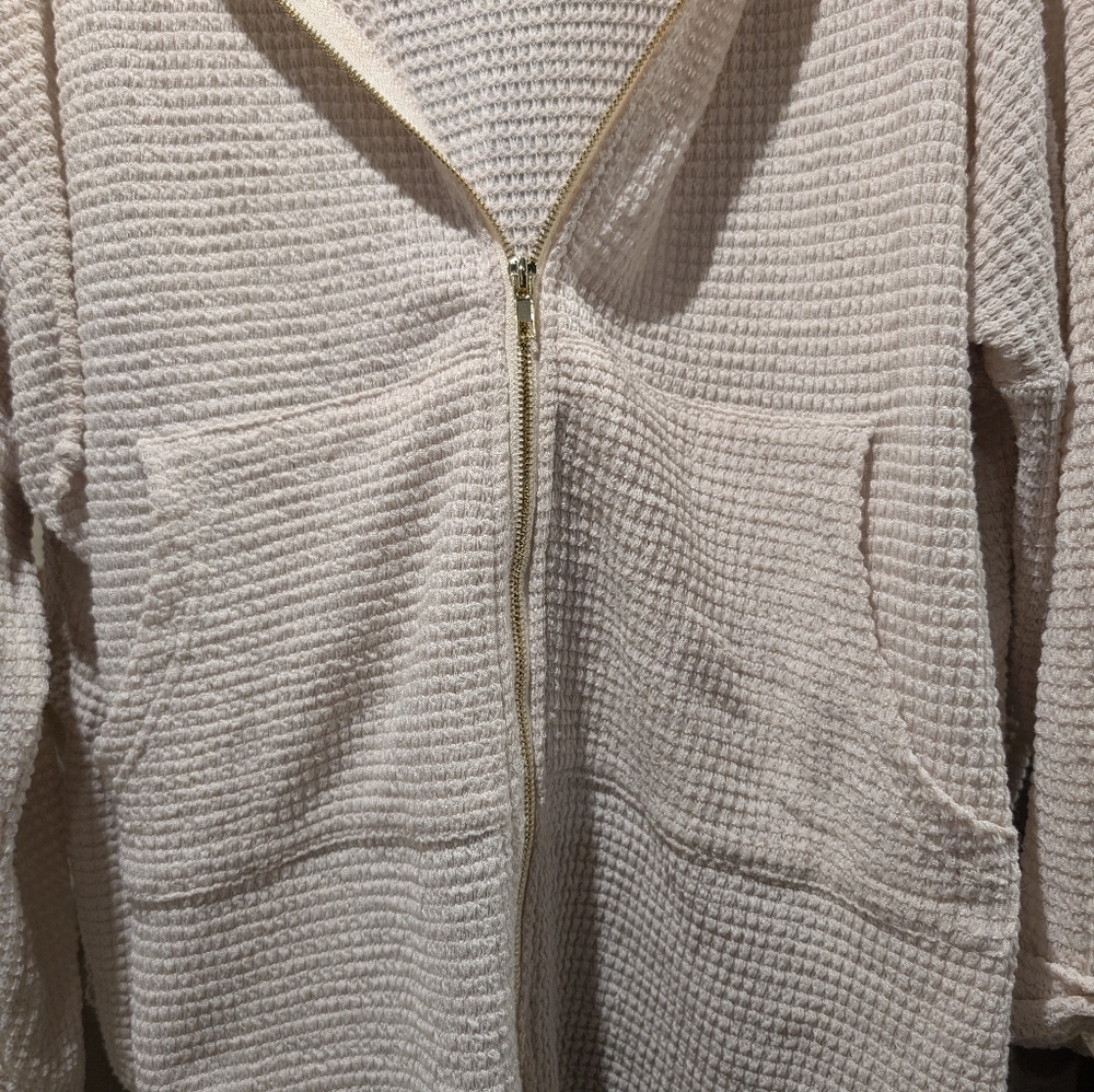 CAUGHT YOU LOOKIN SIDE SLIT THERMAL ZIP UP - Picture 3 of 8